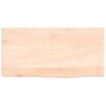 Estante de pared madera maciza de roble sin tratar 40x20x6 cm 2