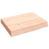 Estante de pared madera maciza de roble sin tratar 40x30x6 cm 1