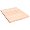 Estante de pared madera maciza de roble sin tratar 40x50x2 cm 1