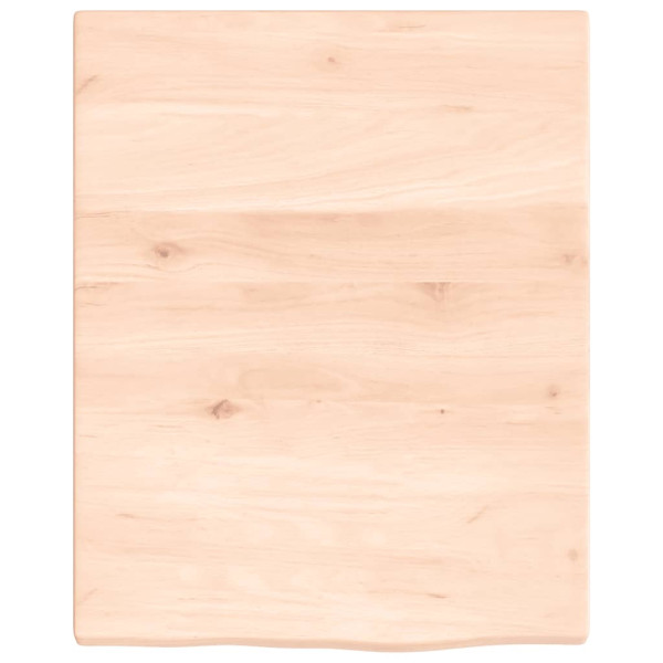 Estante de pared madera maciza de roble sin tratar 40x50x2 cm M 2