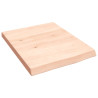 Estante de pared madera maciza de roble sin tratar 40x50x4 cm 1