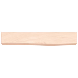 Estante de pared madera maciza de roble sin tratar 60x10x6 cm H