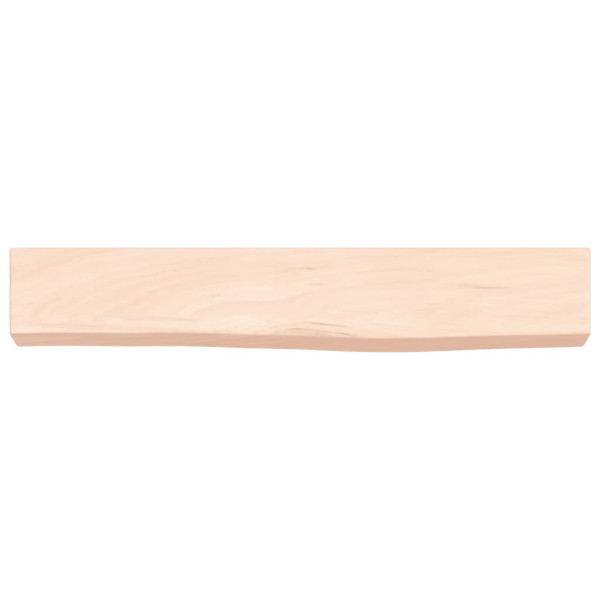 Estante de pared madera maciza de roble sin tratar 60x10x6 cm M 2