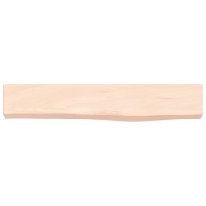 Estante de pared madera maciza de roble sin tratar 60x10x4 cm H