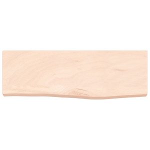 Estante de pared madera maciza de roble sin tratar 60x20x4 cm H