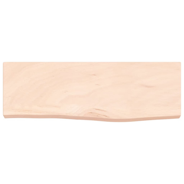 Estante de pared madera maciza de roble sin tratar 60x20x4 cm M 2