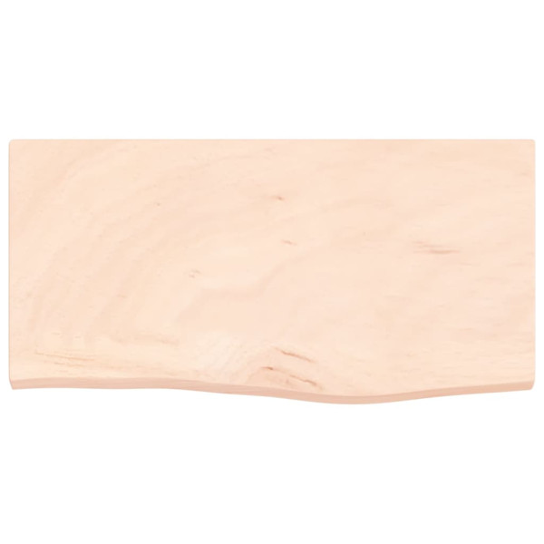 Estante de pared madera maciza de roble sin tratar 60x30x2 cm M 2