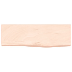 Estante de pared madera maciza de roble sin tratar 60x20x6 cm H