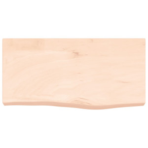 Estante de pared madera maciza de roble sin tratar 60x30x6 cm H