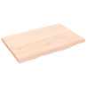 Estante de pared madera maciza de roble sin tratar 60x40x2 cm 1