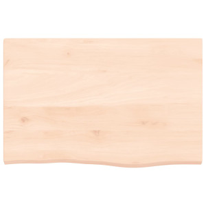 Estante de pared madera maciza de roble sin tratar 60x40x2 cm H