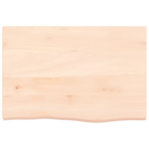 Estante de pared madera maciza de roble sin tratar 60x40x4 cm H