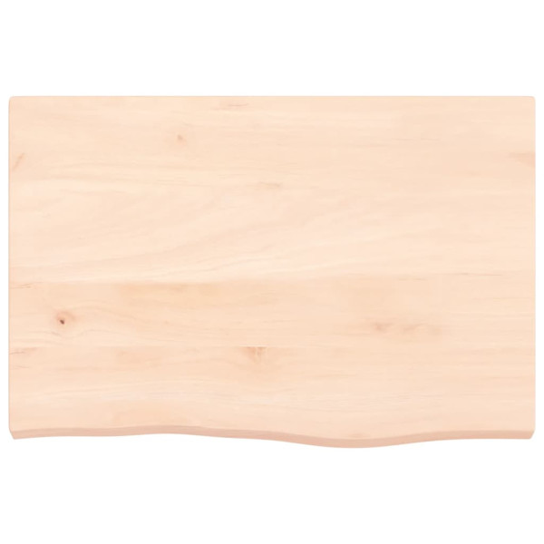 Estante de pared madera maciza de roble sin tratar 60x40x4 cm M 2