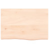 Estante de pared madera maciza de roble sin tratar 60x40x4 cm 2