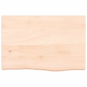 Estante de pared madera maciza de roble sin tratar 60x40x6 cm H
