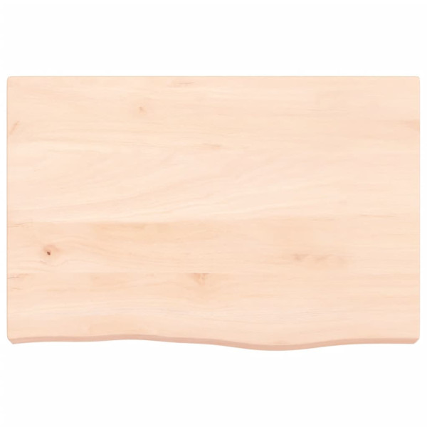 Estante de pared madera maciza de roble sin tratar 60x40x6 cm M 2