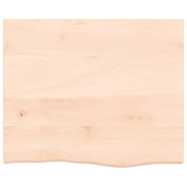 Estante de pared madera maciza de roble sin tratar 60x50x2 cm M 2