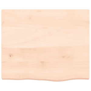 Estante de pared madera maciza de roble sin tratar 60x50x4 cm H