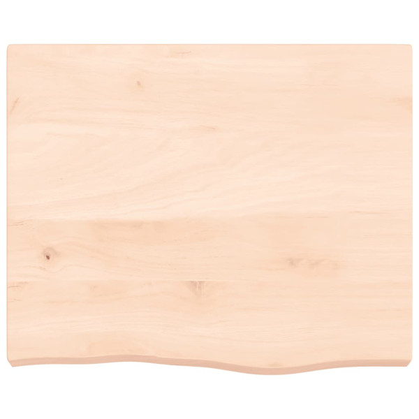Estante de pared madera maciza de roble sin tratar 60x50x6 cm M 2