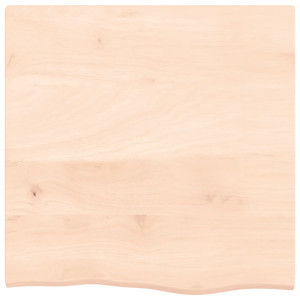 Estante de pared madera maciza de roble sin tratar 60x60x2 cm H