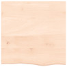 Estante de pared madera maciza de roble sin tratar 60x60x2 cm 2