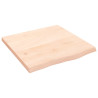 Estante de pared madera maciza de roble sin tratar 60x60x4 cm 1