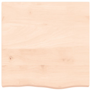 Estante de pared madera maciza de roble sin tratar 60x60x6 cm H