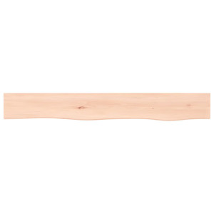 Estante de pared madera maciza de roble sin tratar 80x10x4 cm H