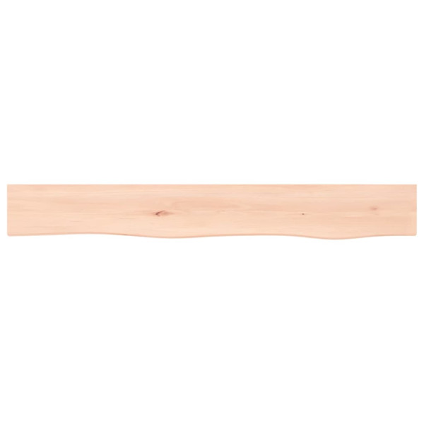 Estante de pared madera maciza de roble sin tratar 80x10x4 cm M 2