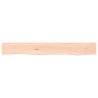Estante de pared madera maciza de roble sin tratar 80x10x4 cm 2