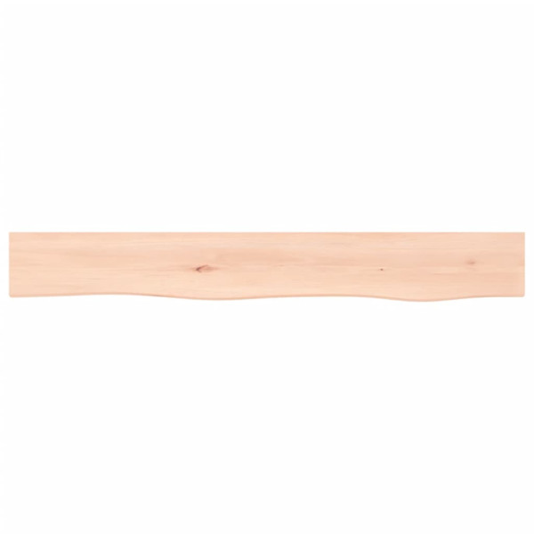 Estante de pared madera maciza de roble sin tratar 80x10x6 cm M 2