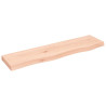 Estante de pared madera maciza de roble sin tratar 80x20x4 cm 1