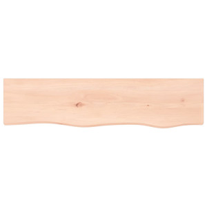 Estante de pared madera maciza de roble sin tratar 80x20x4 cm H