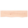 Estante de pared madera maciza de roble sin tratar 80x20x4 cm 2