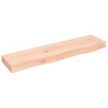 Estante de pared madera maciza de roble sin tratar 80x20x6 cm 1