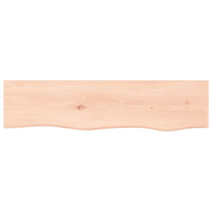 Estante de pared madera maciza de roble sin tratar 80x20x6 cm H
