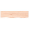 Estante de pared madera maciza de roble sin tratar 80x20x6 cm 2