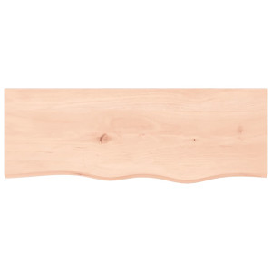 Estante de pared madera maciza de roble sin tratar 80x30x4 cm H