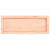 Estante de pared madera maciza de roble sin tratar 80x30x4 cm 3
