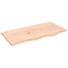 Estante de pared madera maciza de roble sin tratar 80x40x2 cm 1