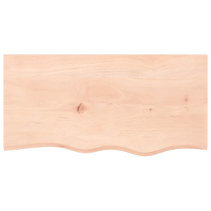 Estante de pared madera maciza de roble sin tratar 80x40x4 cm H