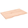 Estante de pared madera maciza de roble sin tratar 80x50x2 cm 1