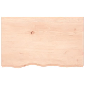 Estante de pared madera maciza de roble sin tratar 80x50x4 cm H