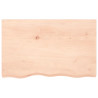 Estante de pared madera maciza de roble sin tratar 80x50x4 cm 2