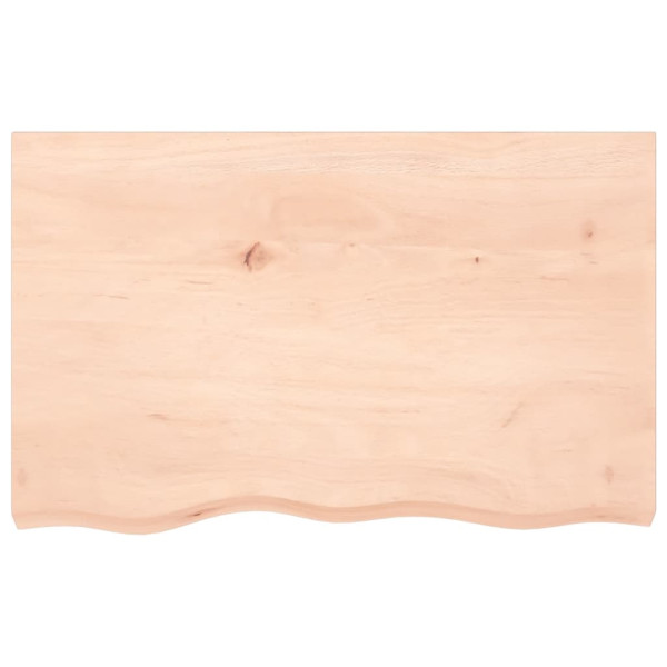 Estante de pared madera maciza de roble sin tratar 80x50x6 cm M 2