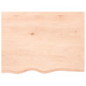Estante de pared madera maciza de roble sin tratar 80x60x2 cm 2