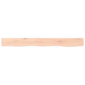 Estante de pared madera maciza de roble sin tratar 100x10x4 cm H
