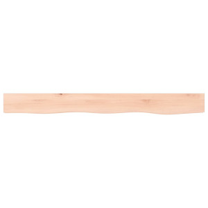 Estante de pared madera maciza de roble sin tratar 100x10x6 cm H