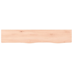 Estante de pared madera maciza de roble sin tratar 100x20x4 cm H