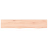 Estante de pared madera maciza de roble sin tratar 100x20x4 cm 2